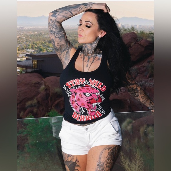 DIXXON Black Graphic Tank Top - Picture 1 of 6
